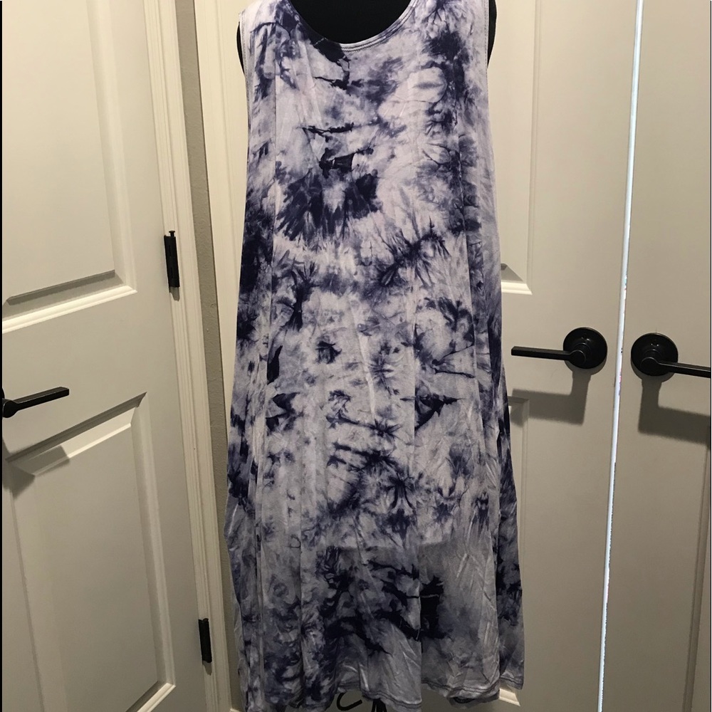 Blue Tie Dye Dress